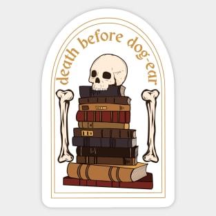 Death Before Dog-Ear Sticker